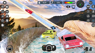 Water Slide Car Race games Скриншот 2