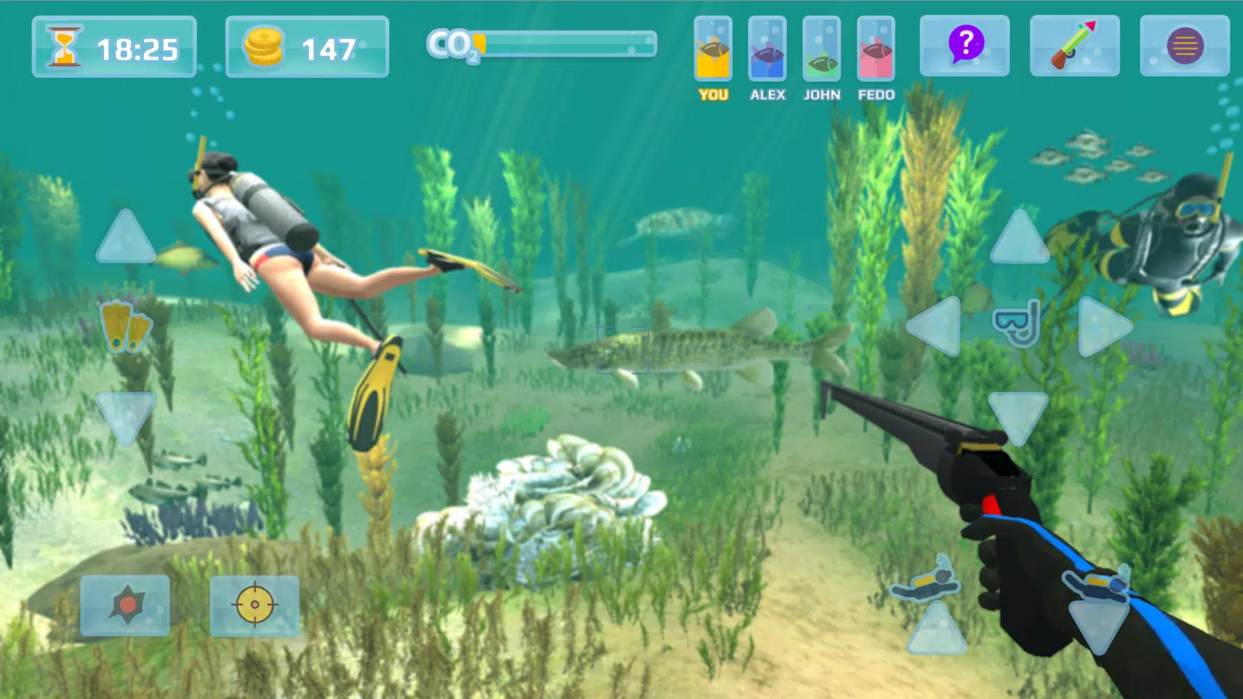 Hunter underwater spearfishing Captura de pantalla 1