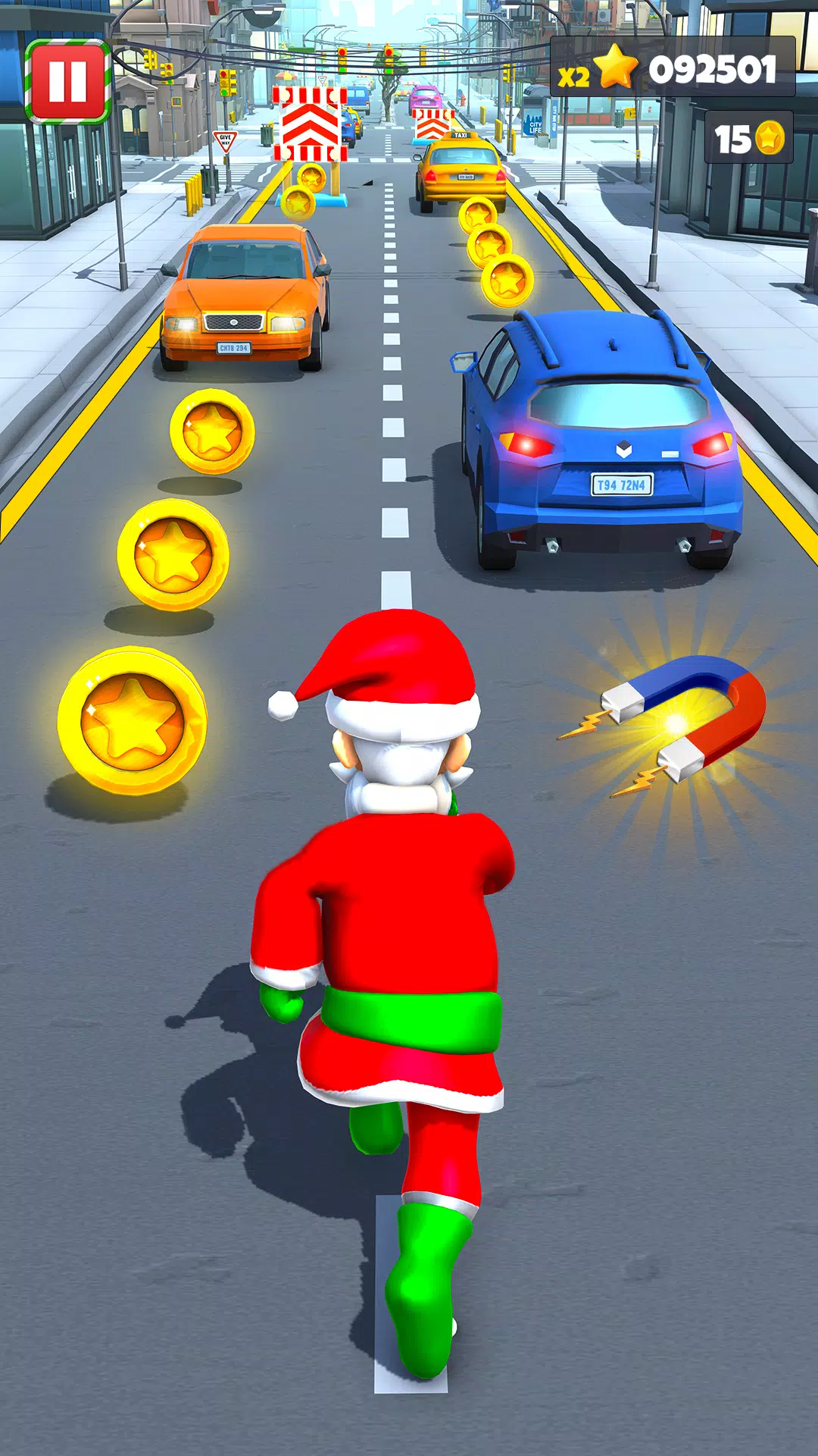 Xmas Santa Surfer Running Game Captura de pantalla 2