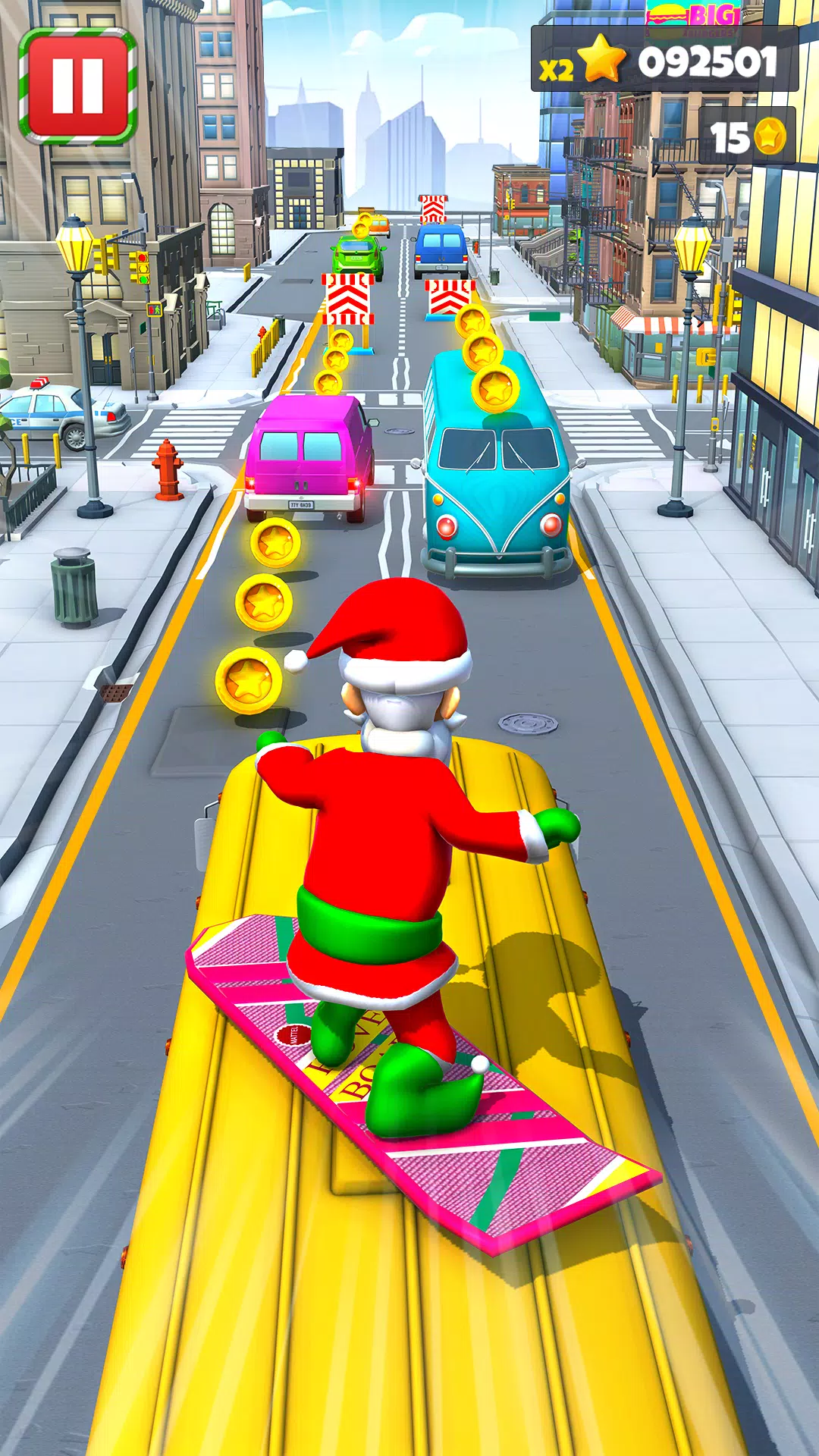 Xmas Santa Surfer Running Game Captura de pantalla 1