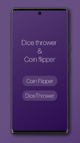 Dice Thrower & Coin Flipper Schermafbeelding 1