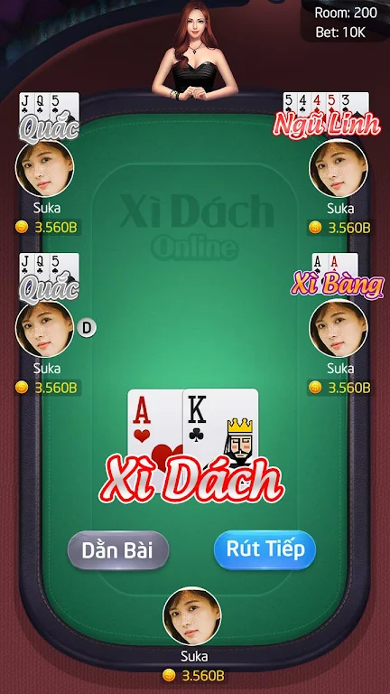 Blackjack - Xì dách Online Capture d'écran 2