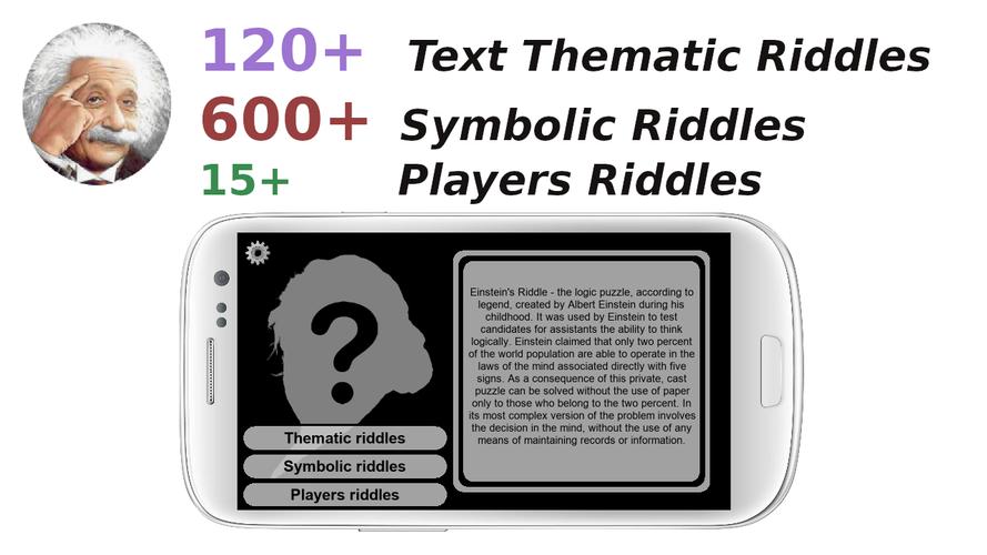 Einstein's Riddles Text Puzzle Screenshot 1