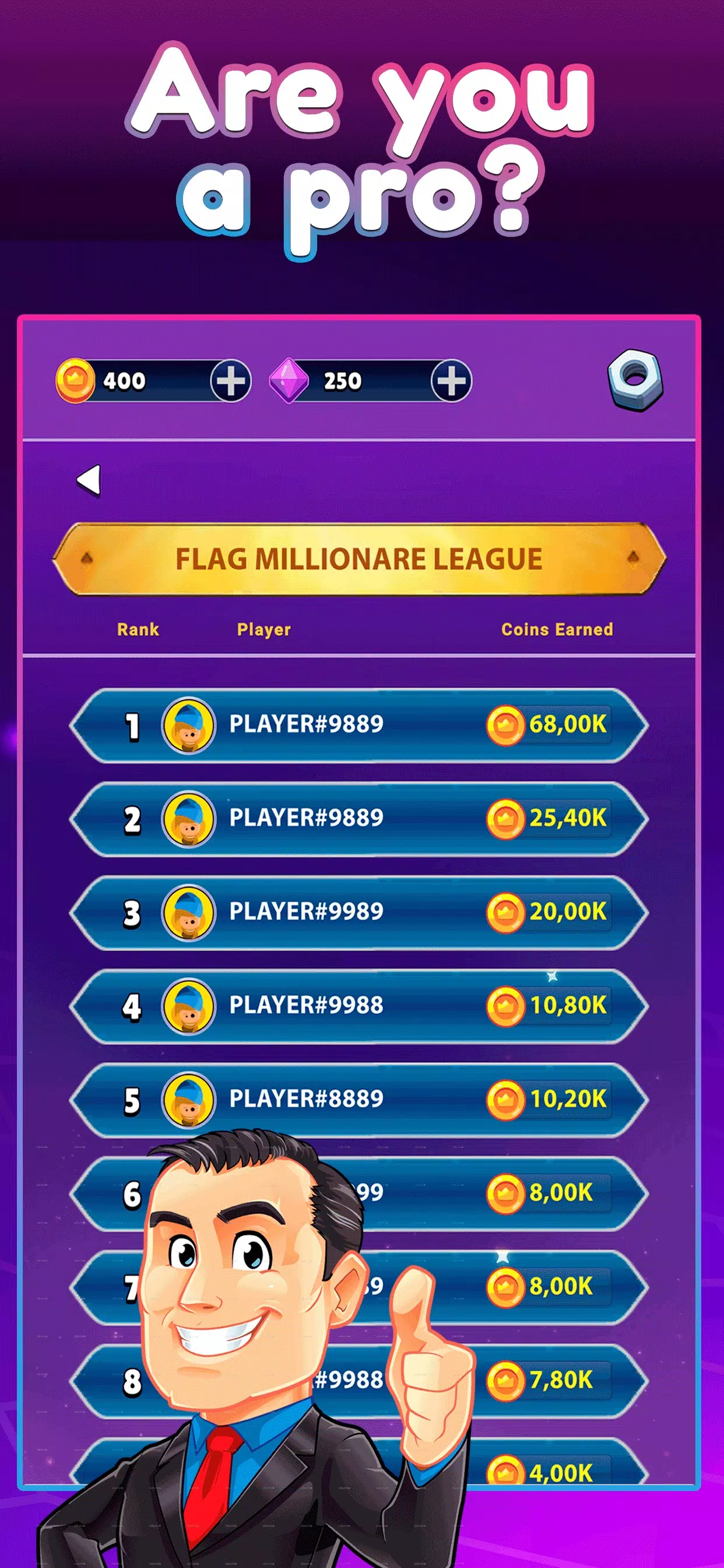 Millionaire Trivia : Game Quiz ဖန်သားပြင်ဓာတ်ပုံ 3