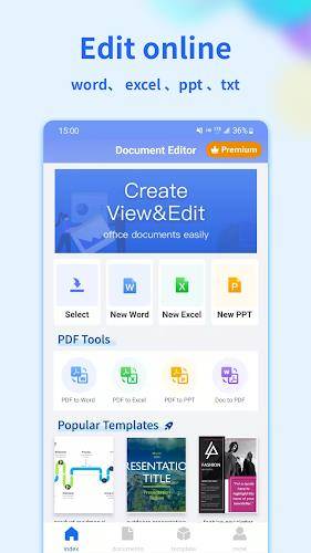 Schermata Document Editor:Word,Sheet,PDF 1