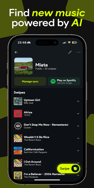 Swipefy for Spotify Ekran Görüntüsü 1