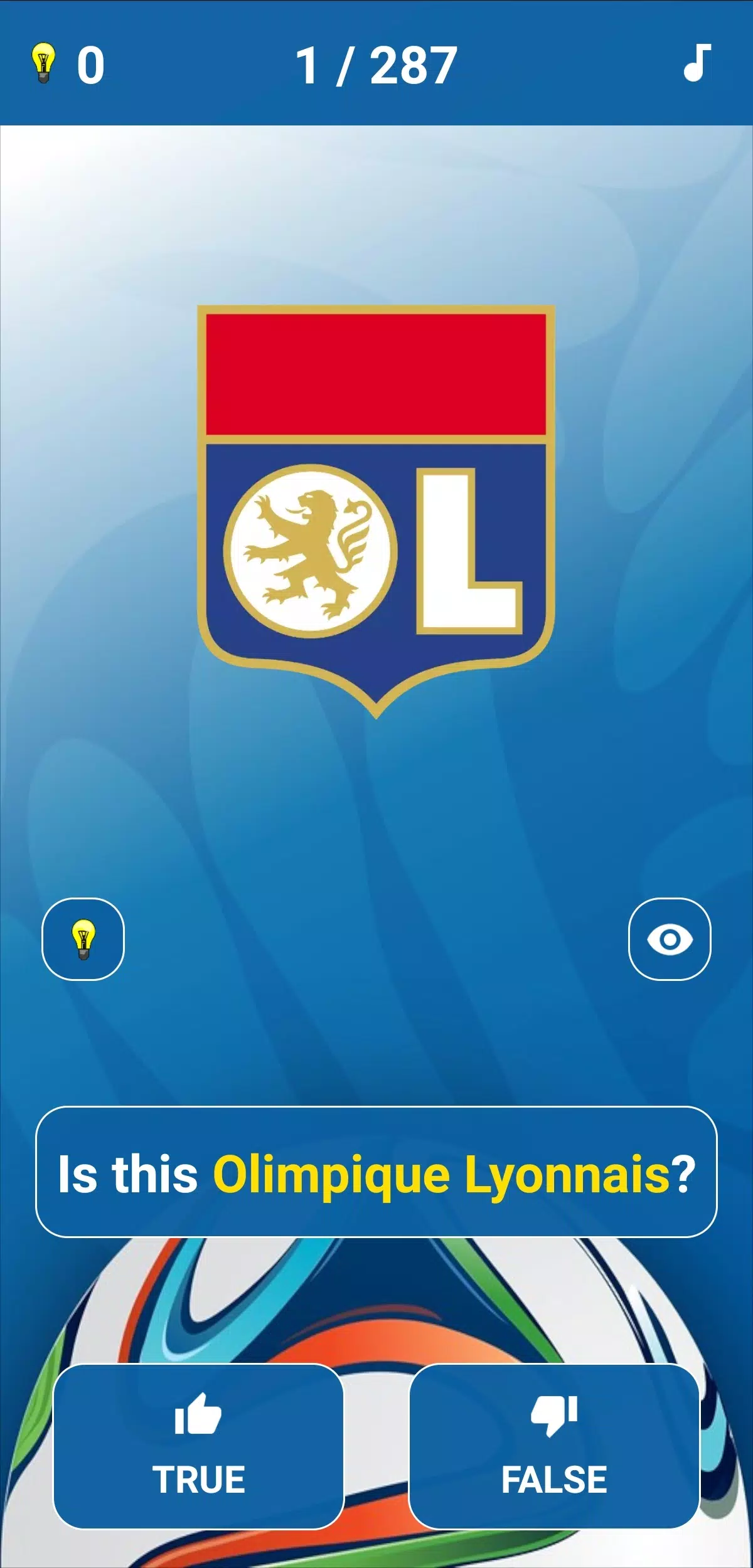 Soccer Clubs Logo Quiz Captura de pantalla 2