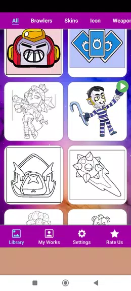 Coloring Book of Brawl S. Fans Captura de pantalla 3