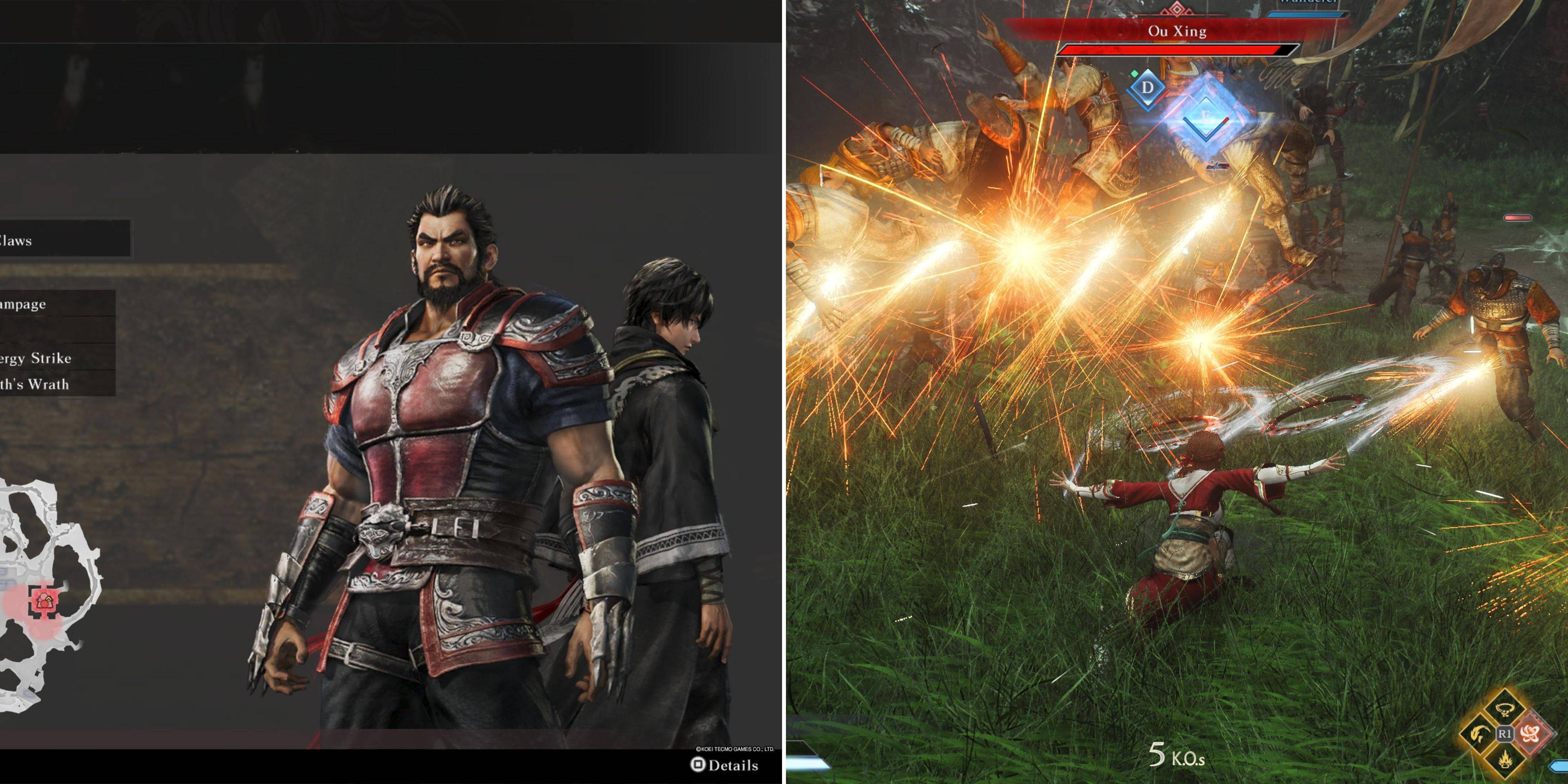 Les personnages jouables se déchaînent dans Dynasty Warriors: Origins