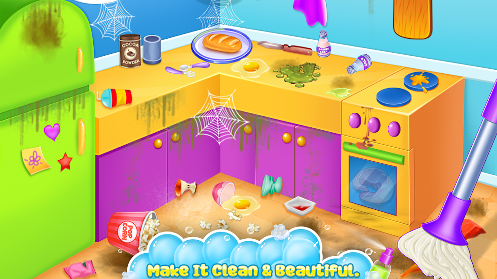 Schermata Home cleaning game for girls 1