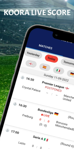 Koora Live Score Capture d'écran 1