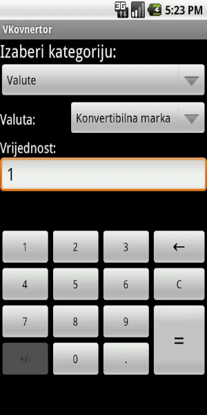 VKonvertor - konvertor valuta ภาพหน้าจอ 1