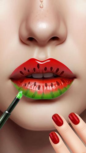 Lip Art Beauty DIY Makeup Game Schermafbeelding 3