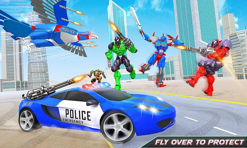 Flying Eagle Robot Car Games Captura de tela 3