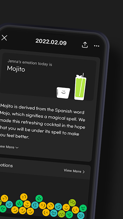 Mojitto - Daily Emoji Diary Schermafbeelding 2