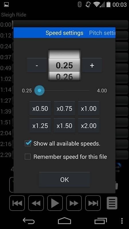 Music Speed Changer: Audipo Screenshot 1