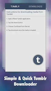 Photo & Video Explorer and Downloader for Tumblr Zrzut ekranu 1