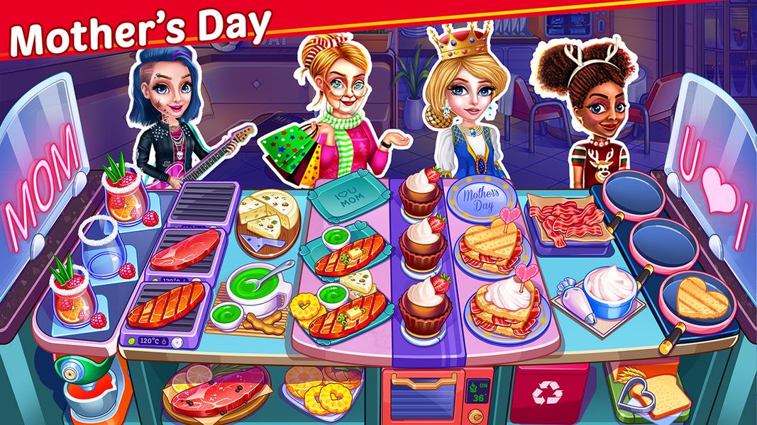 Schermata Christmas Food Shop - Cooking Restaurant Chef Game 1