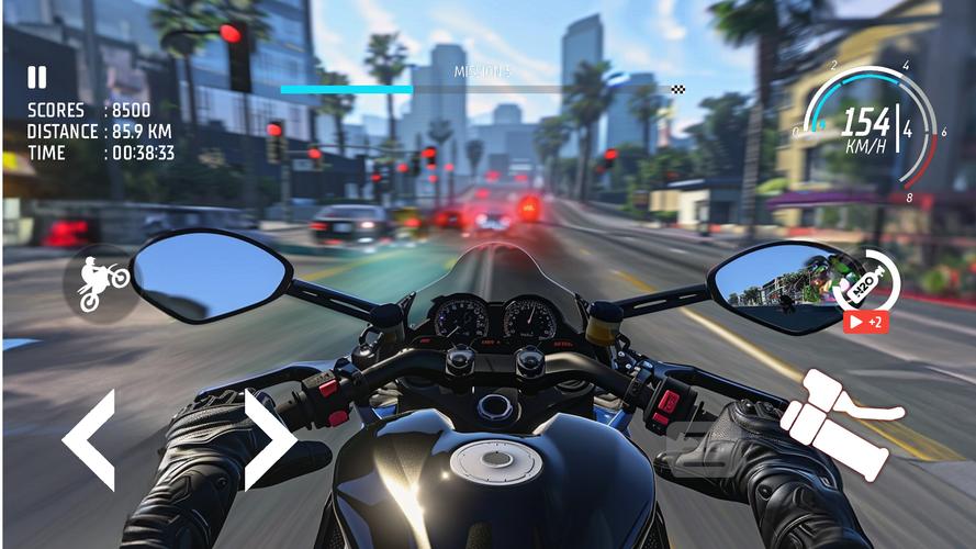 Traffic Bike: Driving City 3D Schermafbeelding 1