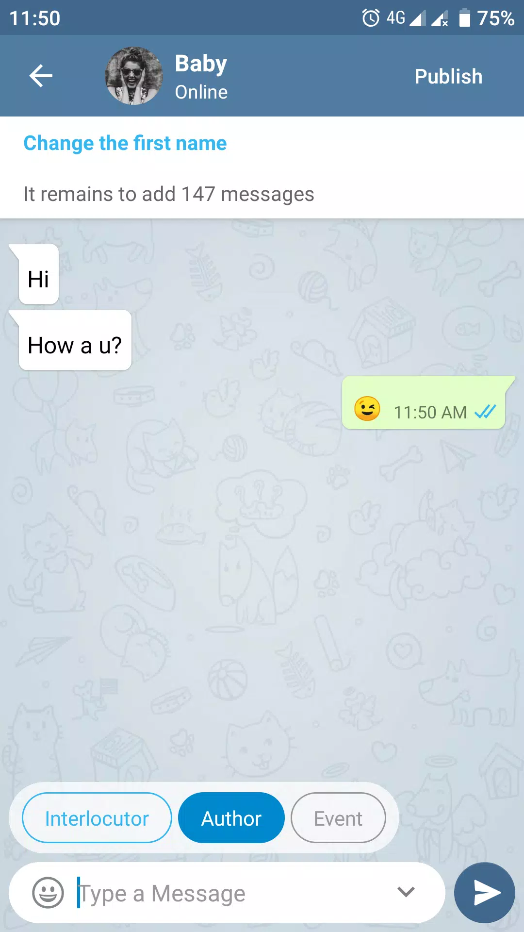 Fake Chat Story Messenger Zrzut ekranu 4