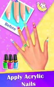 Schermata Nail polish game nail art 3