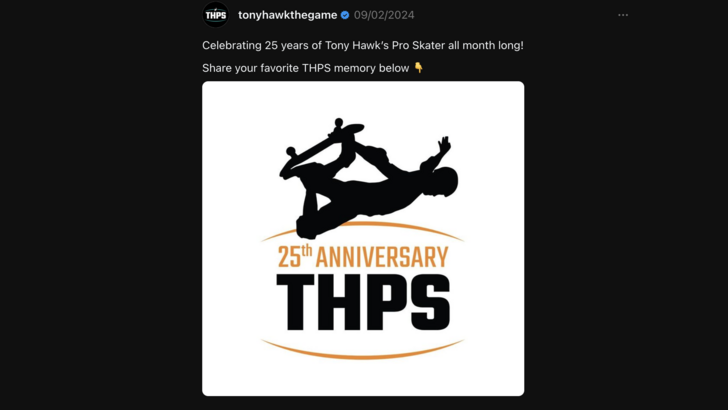 Kinukumpirma ni Tony Hawk ang 'Something' sa mga gawa para sa ika -25 anibersaryo ng Tony Hawk