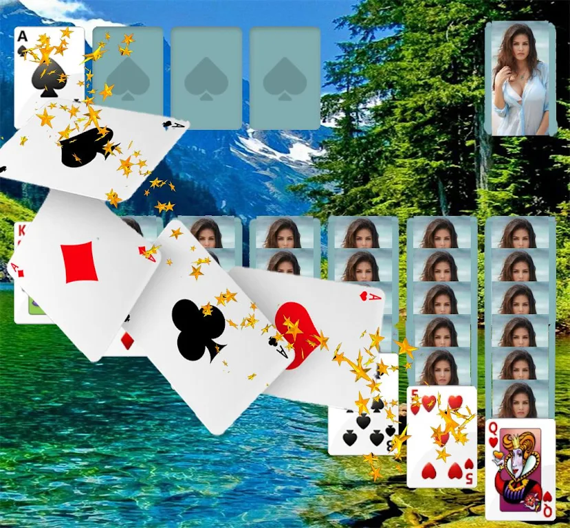 Russian Solitaire..Косынка Фото Квест 스크린샷 4