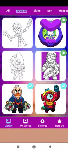 Coloring Book of Brawl S. Fans Captura de pantalla 2