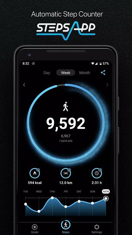 StepsApp Pedometer & Step Counter ภาพหน้าจอ 1