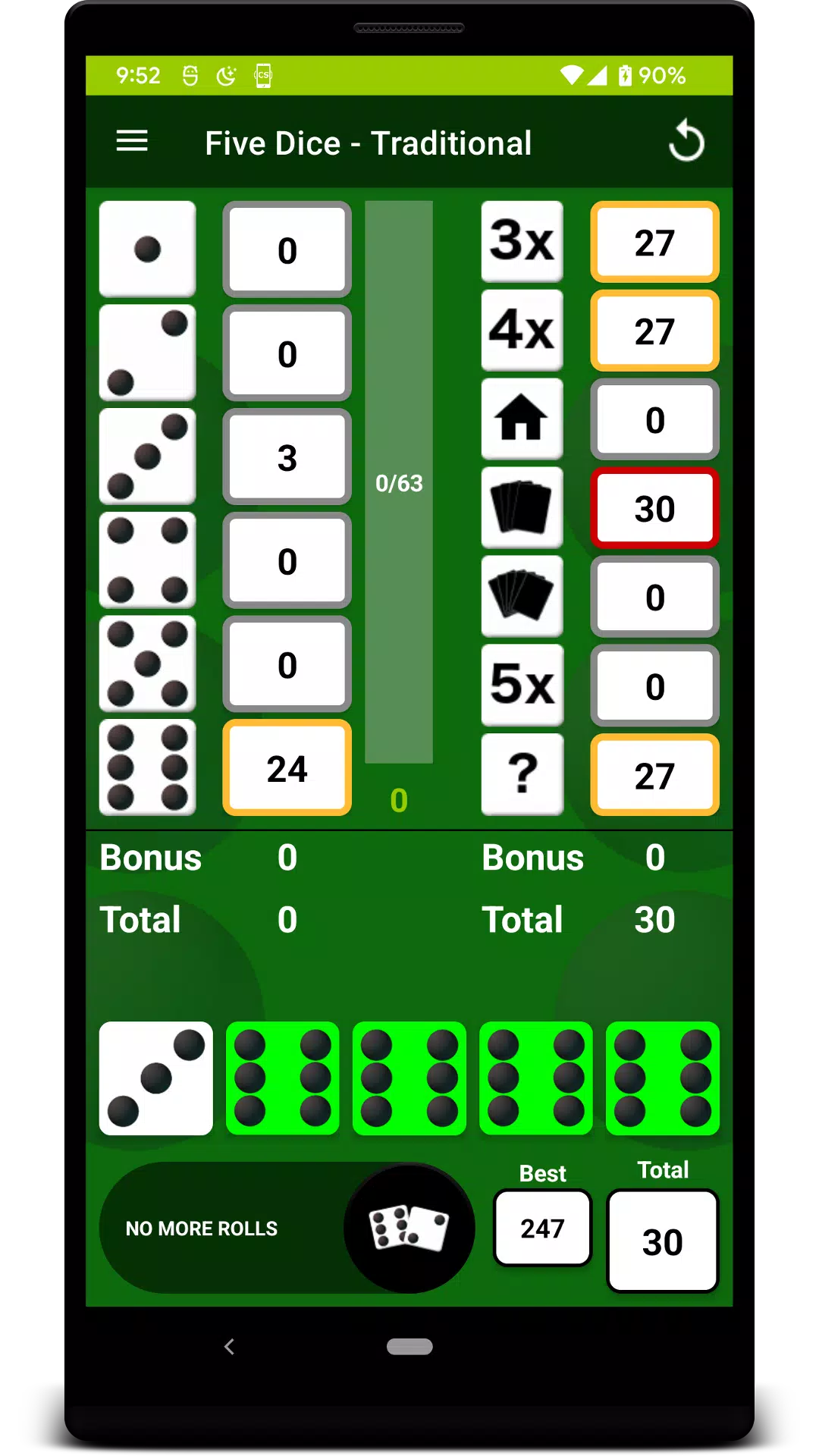 Five Dice Capture d'écran 1