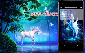 Unicorn Live Wallpapers ဖန်သားပြင်ဓာတ်ပုံ 3