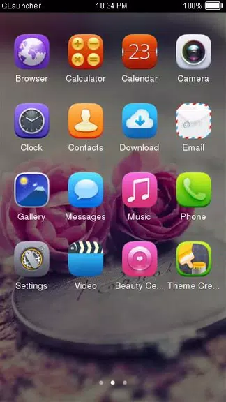 Pink Roses Theme C Launcher स्क्रीनशॉट 2