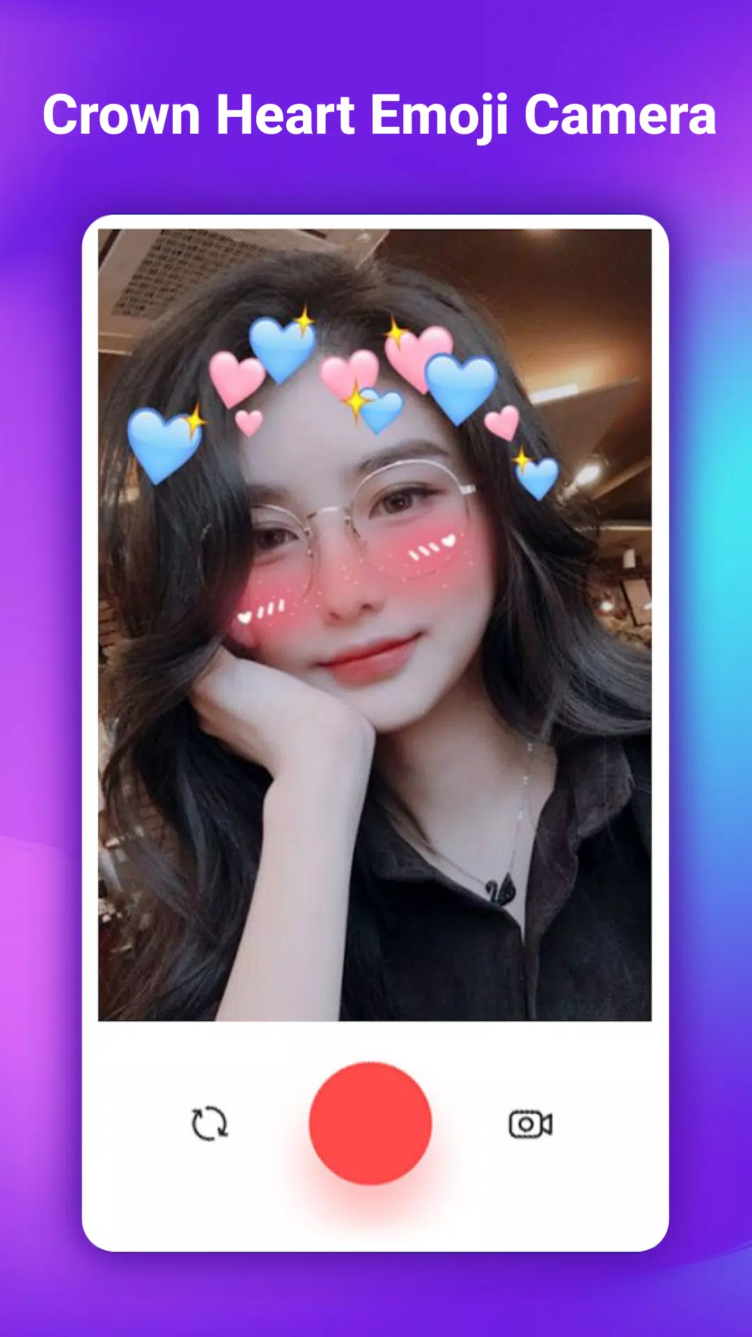 Crown Heart Emoji Camera Schermafbeelding 4