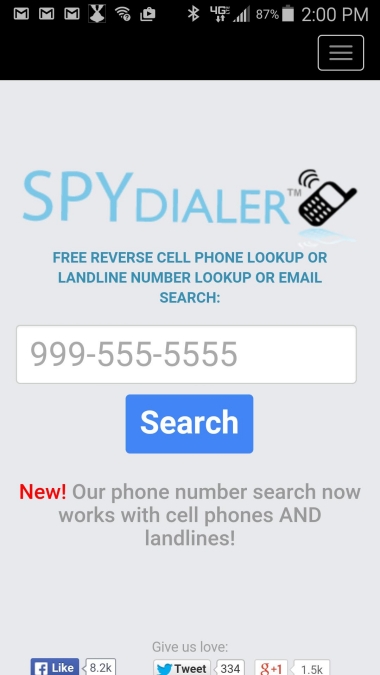 Spy Dialer Schermafbeelding 1