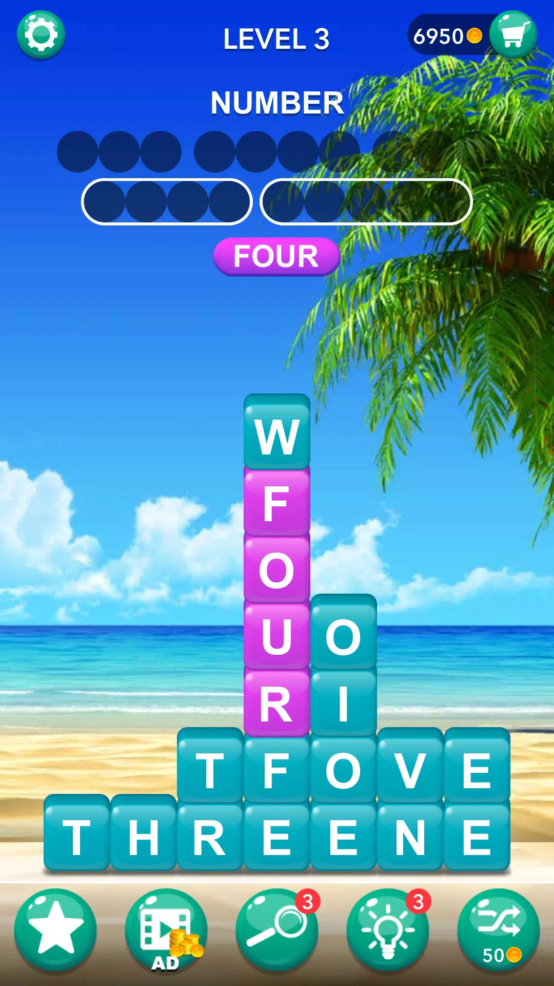 Word Tiles :Hidden Word Search Screenshot 1