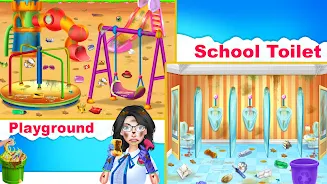 School Cleanup - Cleaning Game ဖန်သားပြင်ဓာတ်ပုံ 4