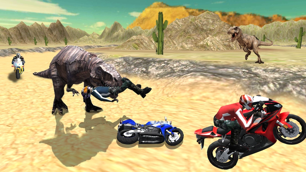 Dino World Bike Race Game - Jurassic Adventure Скриншот 4