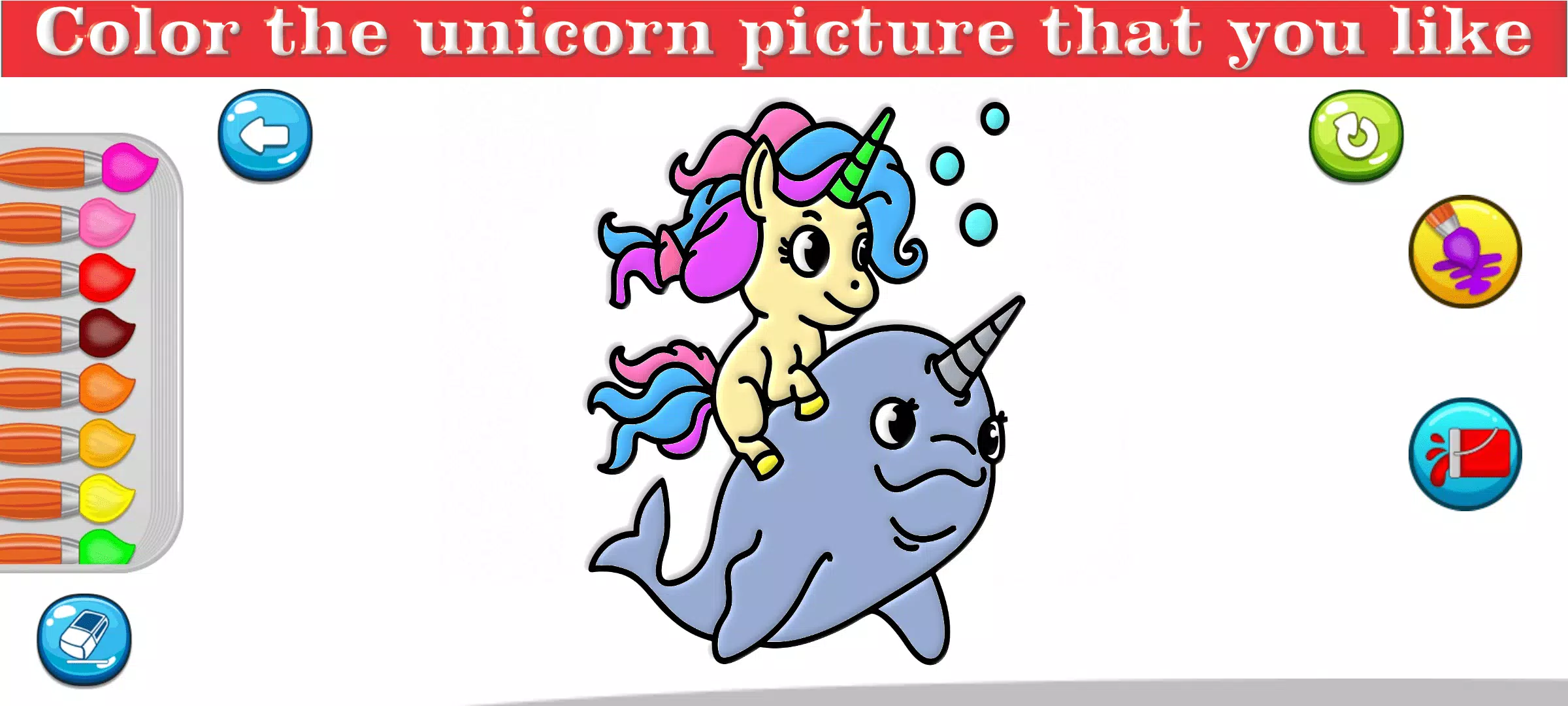 Little Unicorn Coloring Pages Schermafbeelding 4