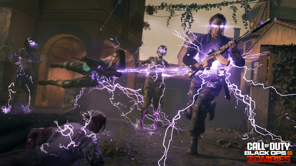 Maya e Grey con il campo di Tesla Storm Active Active in Black Ops 6 Zombies su Citadelle des Morts