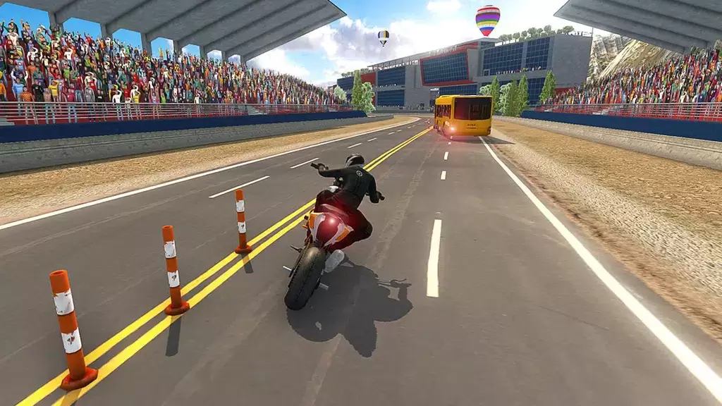 Bike VS Bus Racing Games स्क्रीनशॉट 3