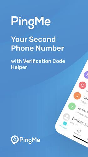 PingMe Second Phone Number App Ekran Görüntüsü 1