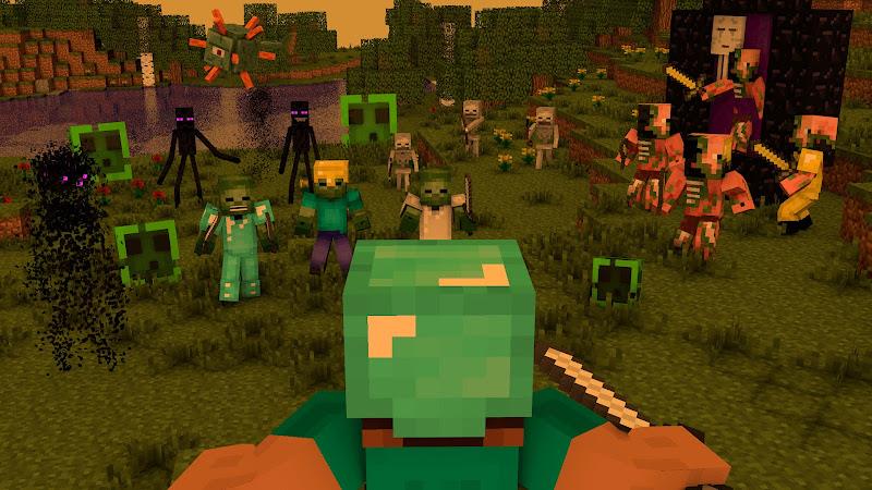 Minecraft: Zombie and Mutant Tangkapan skrin 1