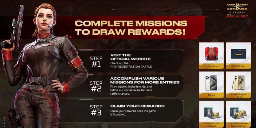 Command & Conquer- Legions သည် ရွေးချယ်ထားသော ဒေသများတွင် Closed Beta Test ကို စတင်မည်ဖြစ်ပြီး၊ ကြိုတင်စာရင်းသွင်းမှုများကို ဆက်လက်လုပ်ဆောင်နေဆဲဖြစ်သည်။