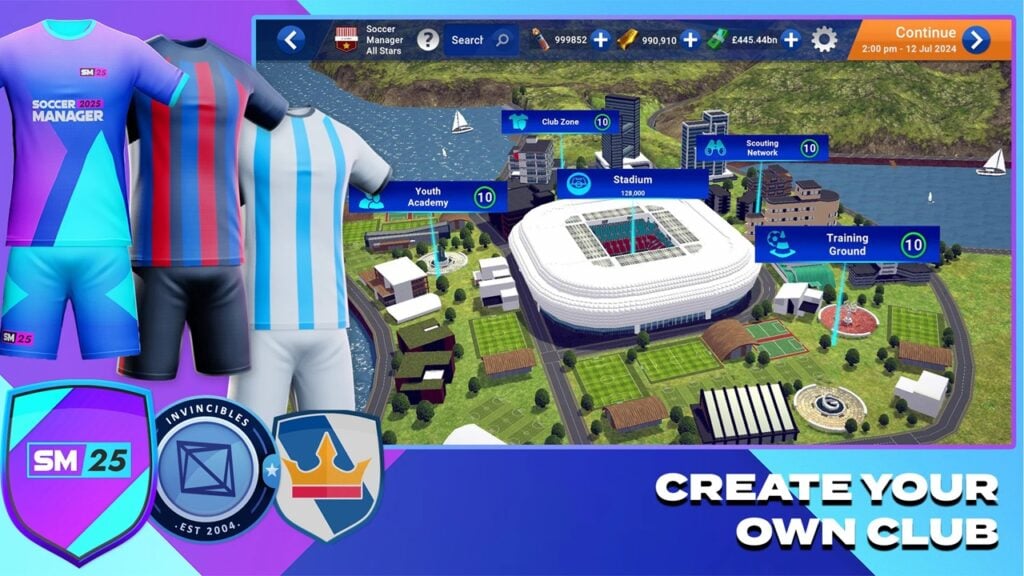 Notícias de última hora: Soccer Manager 2025 chega ao Android com Vast League Selection!