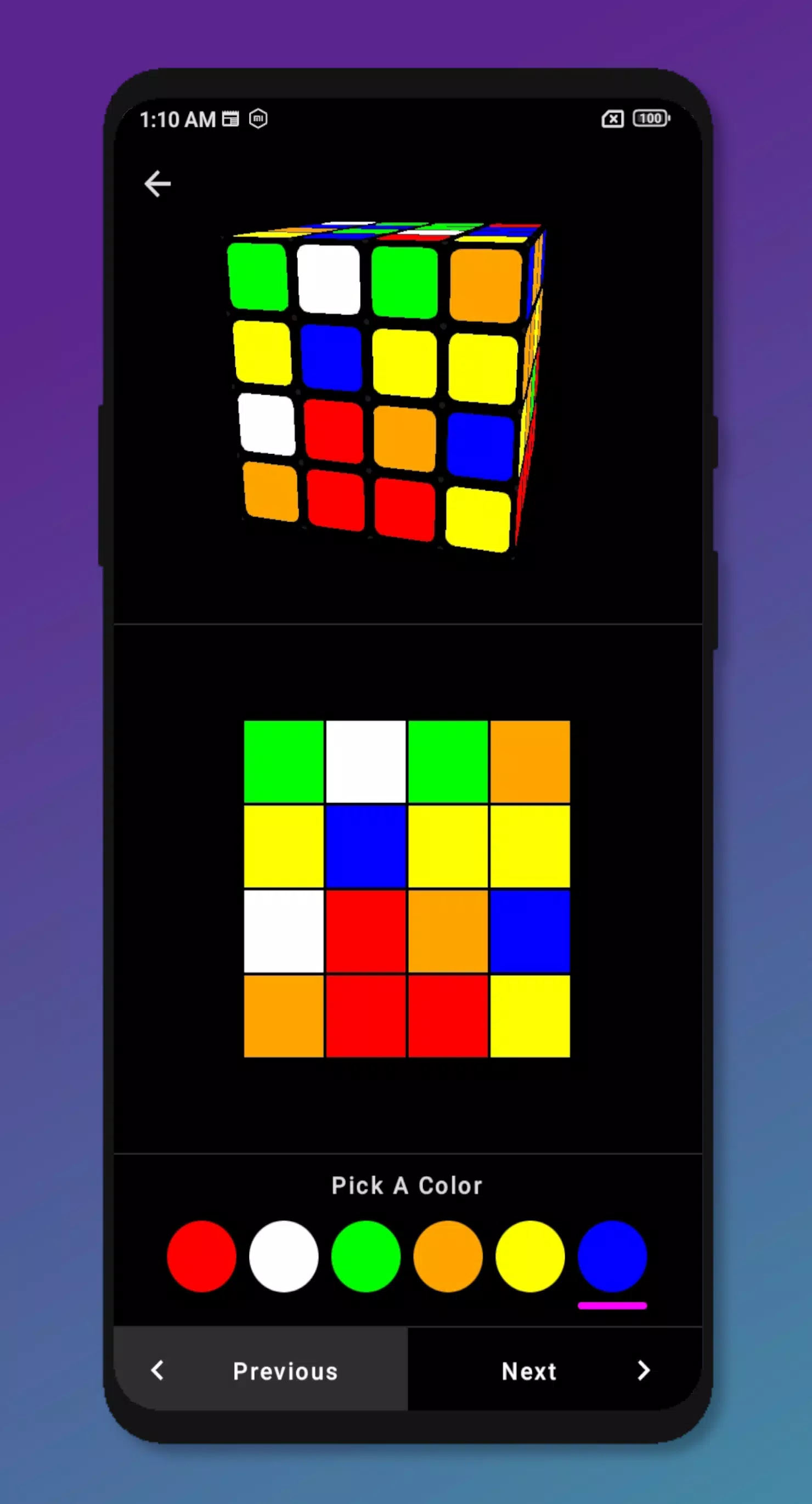 Schermata Rubik's Cube Solver 4x4 4