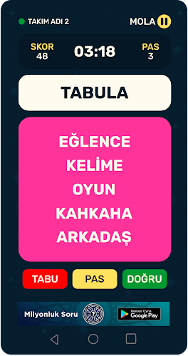 Tabula -Tabu Kelime Oyunu 2024 Captura de pantalla 1