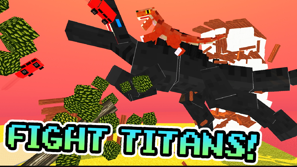 Blocky Titan Raptor Assault Скриншот 2