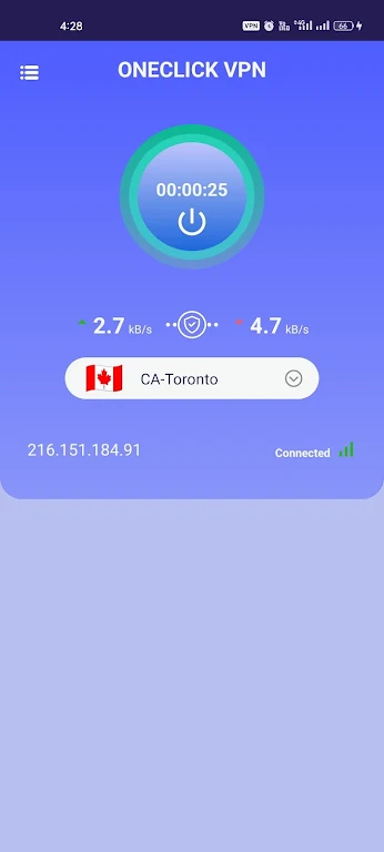 OneClick VPN - Turbo VPN App Screenshot 3