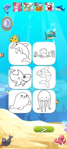 Baby Shark Coloring Book Captura de tela 2