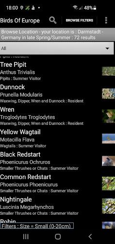 Birds Of Europe Guide Screenshot 4